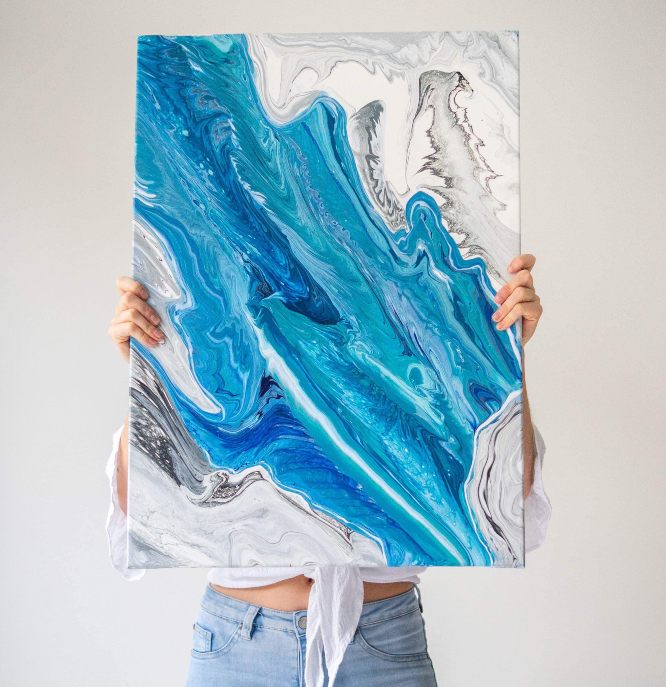 Acrylic Paint Pouring Tutorial: Ocean Swipe Paint Pouring - Paint Pour  Academy